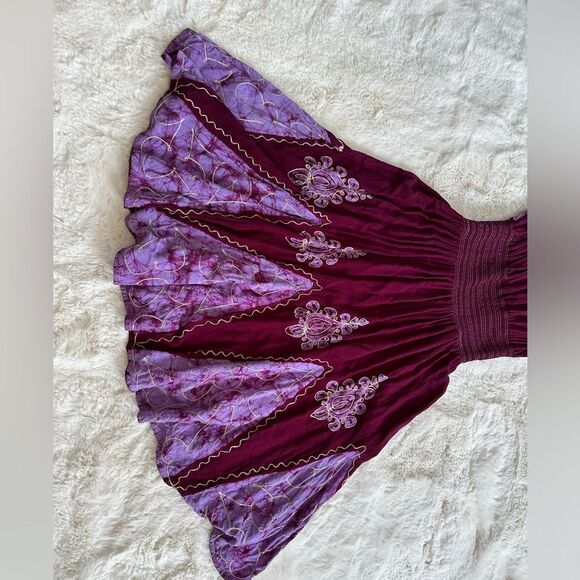 Hippie purple made in india embroidered hippy midi dress - Picture 15 of 15